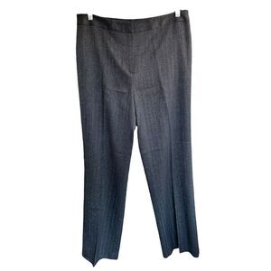 Lafayette 148 Women's Black Metallic Virgin Wool Blend Dress Pants 12 Career